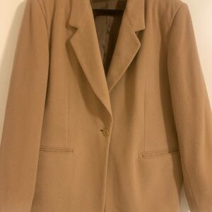 Men's Vintage JG Hook Tan Wool Cashmere Blazer Size 42